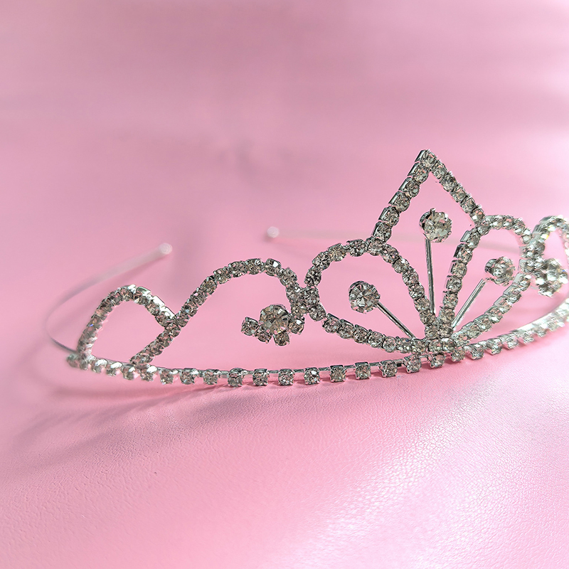 Tech Hair Accessories - Silberfarbene Strass-Brautkrone Luxuriöse Kristall-Tiara Hochzeits-Königinnen-Prinzessinnen-Kopfschmuck Party-Geburtstags-Haaraccessoires