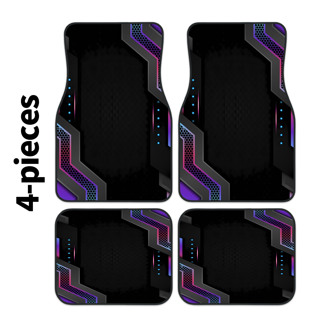 Tech Protect Accessories - 4 Stück 2D High-Tech Rahmenbedruckte Auto-Fußmatten