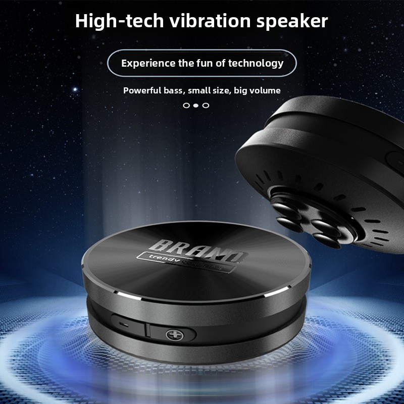 Tech Accessories Usa - Knochenleitungs-Bluetooth-Lautsprecher TM001 Metallgehäuse mit Saugnapf Black
